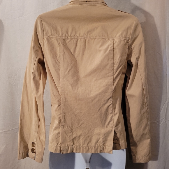 Banana Republic Cream Button Down Cotton Shirt Jacket - Picture 6 of 11